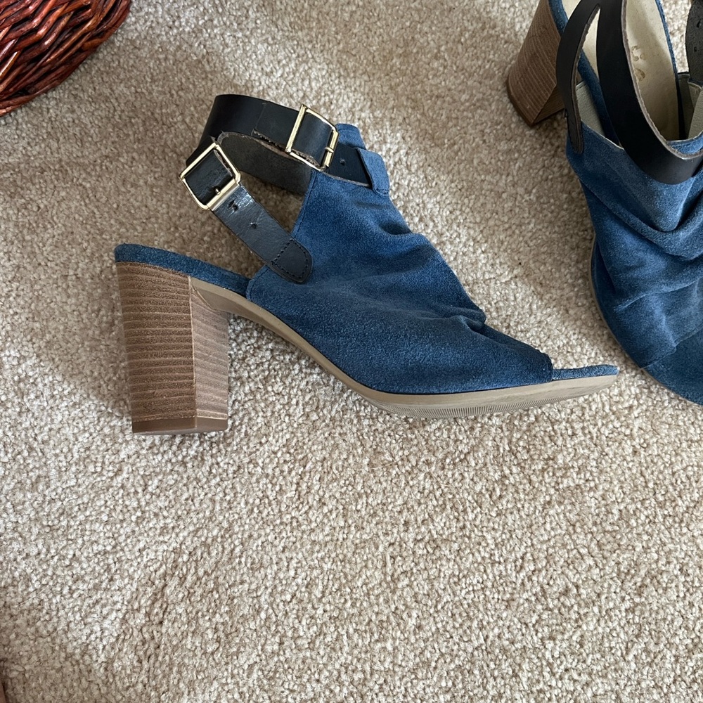 Blue Suede Women's Sandals